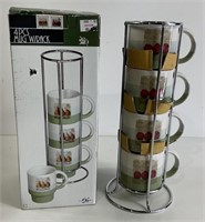 4 Pcs Mug Set & Rack