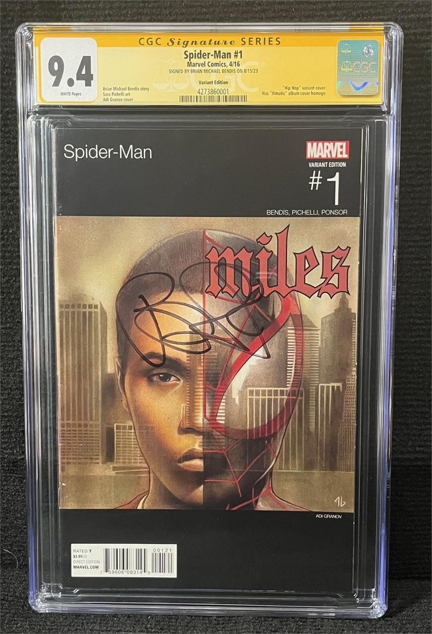 Spider-man 1 Bryan Michael Bendis sig Hiphop Var