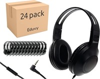 Bulk Headphones for Classroom w/ Mic - 24 Pack