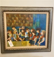 Painting of Children playing Violin