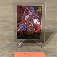 1995 Marvel Metal Captain America Card