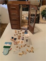 jewelry box and earrings