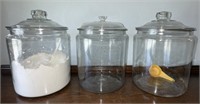 Large glass canisters