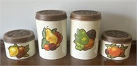 nVntg CHEINCO houseware canisters 
Both small