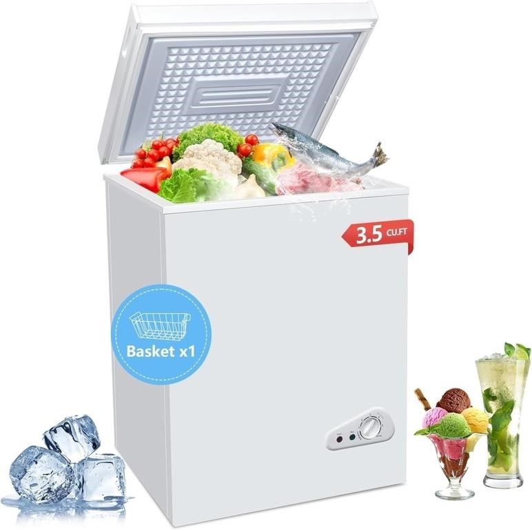 3.5 Cu.Ft Chest Freezer with a Removable Basket
