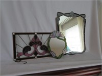Three Leaded Glass Art Nouveau Style Articles