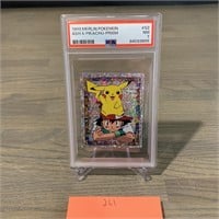 PSA 7 Ash & Pikachu Prism Pokemon Card