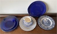 Miscellaneous blue dishware / liberty blue china