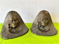 Specialty Brass Company Indian Head Bookends