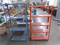(2) METAL SHELVING UNITS ONE 61" T & ONE 56 1.2: T
