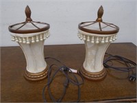 TWO TABLE LAMPS TESTED AND WORKS