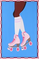 Framed Canvas Wall Art, Roller Skates, 16x24"