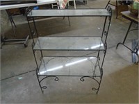 PLANT STAND W/REMOVABLE GLASS SHELVES 29 1/2" X 13