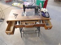 VINTAGE GOODRICH TREADLE SEWING MACHINE 43 1/2" X