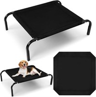 Indoor/Outdoor Elevated Small Dog Bed, Black