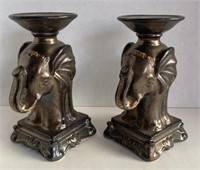 Ceramic Elephant Pedestals, 7in