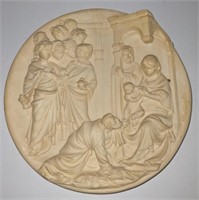 8.5" Nativity Scene Plate, A Santangela,