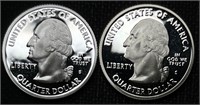 (2) 2005 90% Silver Proof Washington Quarters