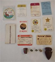 Vtg. Boy Scouts Certified Badge Award Cards, Boy