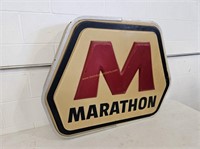 Marathon Single Sided Light Up Plastic Sign 3'x42"
