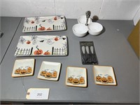 HALLOWEEN SERVING PLATTERS, PLATES AND DIP SERVER