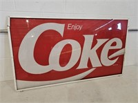 Coke Plastic Sign 26"x47"
