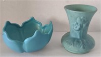 Van Briggle Blue Floral Decorative Vase (5.5"
