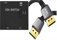 NEW $32 2PK VGA Switch & 10FT HDMI Cable