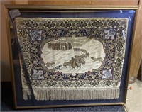 Framed Greco-Roman Style Tapestry, 39x35in