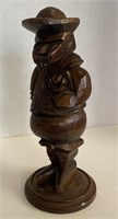 Carved Wooden Western Man Sculpture, 12in