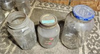 3 VINTAGE JARS