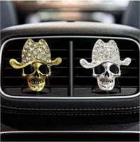 Rhinestone Skull Car Vent Clip Air Freshener