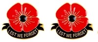 TGBYHN 2PCS "Lest We Forget" Poppy Pins