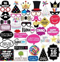 STERLING CO 40PCS Funny Sweet 16th Birthday Photos