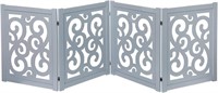 Dog Gate 4-Panel, 81x27, Grey