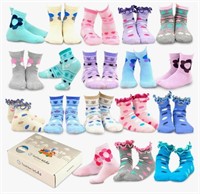 TEEHEE 18Pairs Kid's Crew Socks