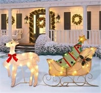 Lighted Christmas 2D Reindeers Outdoor D