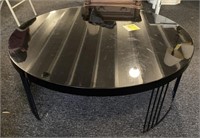 Acrylic and Metal Coffee Table, 37x15in