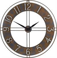 30-Inch Large Metal Rusty Wall Clock