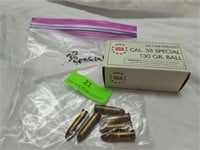 56 ct 38 Special Bullets