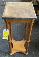 Tile Top Wooden Side Table, 27in