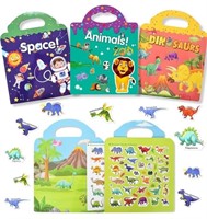 3PCS Reusable Sticker Books