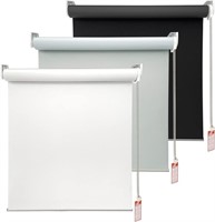 Blackout Roller Shades, 35Wx72H, Black