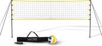 32x3ft Volleyball Net & Steel Poles