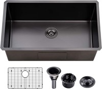 Ufaucet 32 Nano Black Undermount Sink