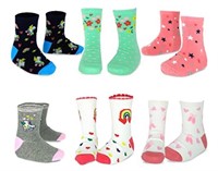 TEEHEE 6Pairs Girl's Cotton Crew Socks