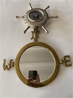 Brass Compass Mirror & 49 Bond Streep battery