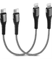 BOBOSOGO 2Pack 1FT USB-C To Lightning Cable