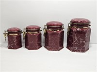 SET OF 4 CANNISTERS - 5" TO 8" TALL