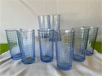 8 Blue Geometric Pasabache Juice Glasses